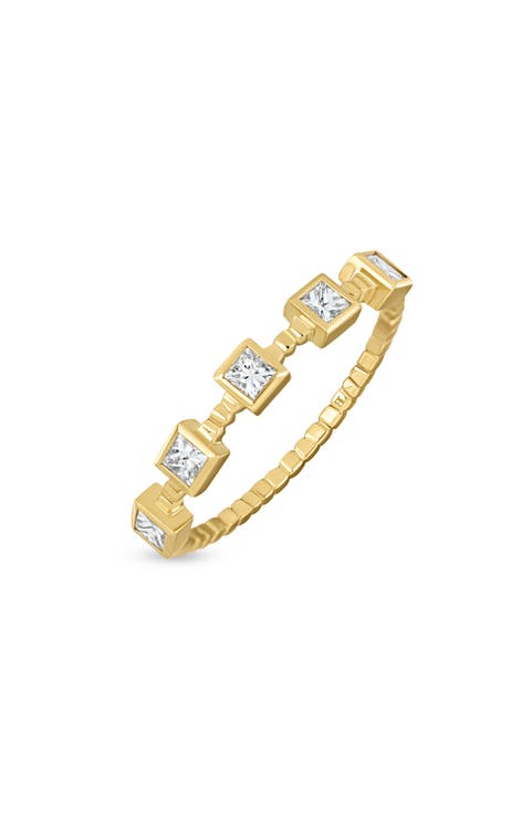 Monaco 18k Gold Diamond Stackable Ring