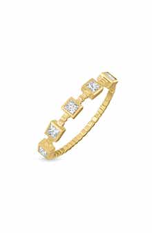 Monaco 18k Gold Diamond Stackable Ring