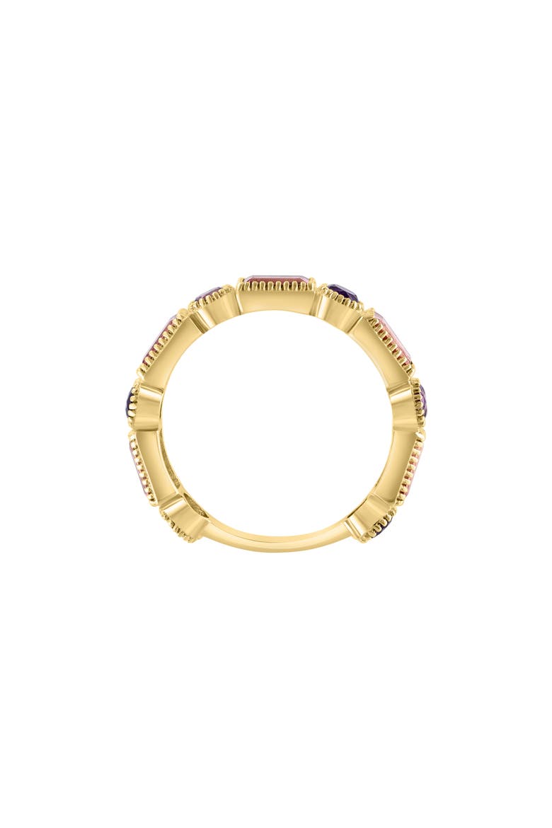 14K Yellow Gold Pink Tourmaline & Amethyst Ring, Alternate, color, MULTI
