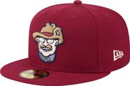 New Era Men's New Era  Burgundy Frisco RoughRiders Authentic Collection 59FIFTY Fitted Hat