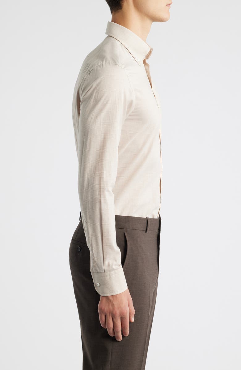 BOSS Hays Slim Fit Button-Down Dress Shirt, Alternate, color, Open Beige