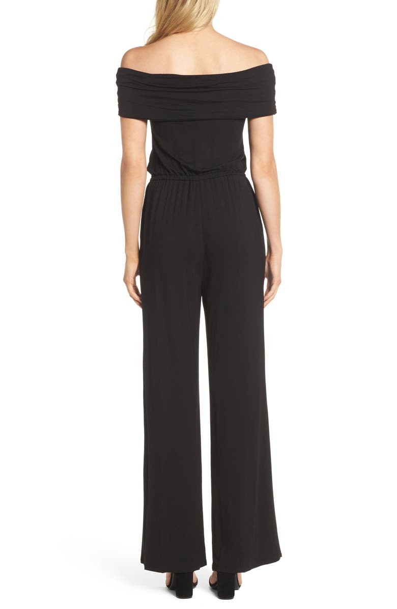 cupcakes and cashmere Farida Off the Shoulder Jumpsuit, Alternate, color,