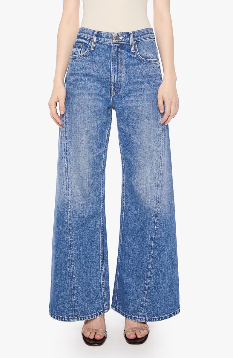 MOTHER Lil Lemon Twist Sneak High Waist Wide Leg Jeans, Main, color, Rolling In The Dough