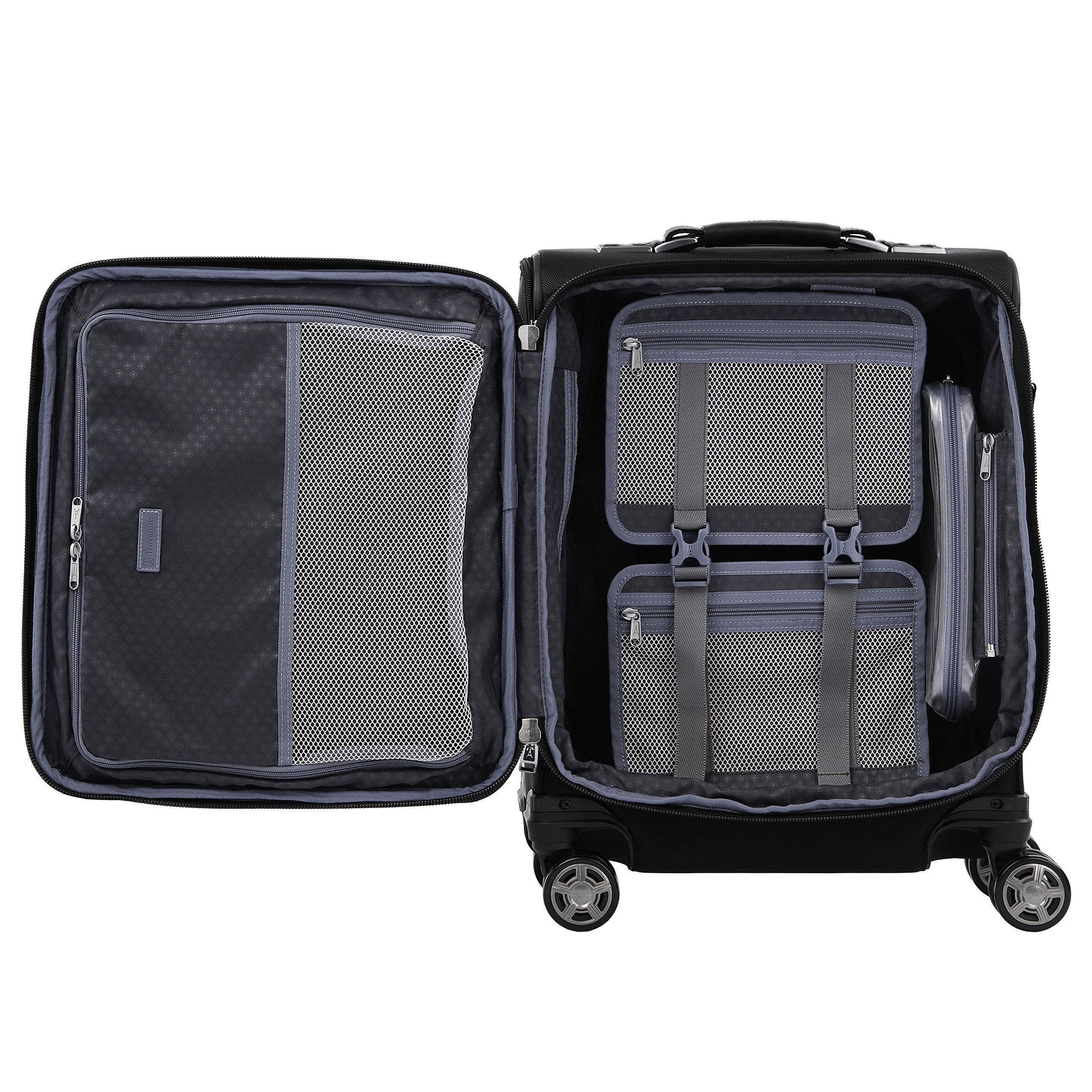 TRAVELPRO Platinum Elite Softside Expandable Carry-On 19-Inch Luggage, Alternate, color, Shadow Black