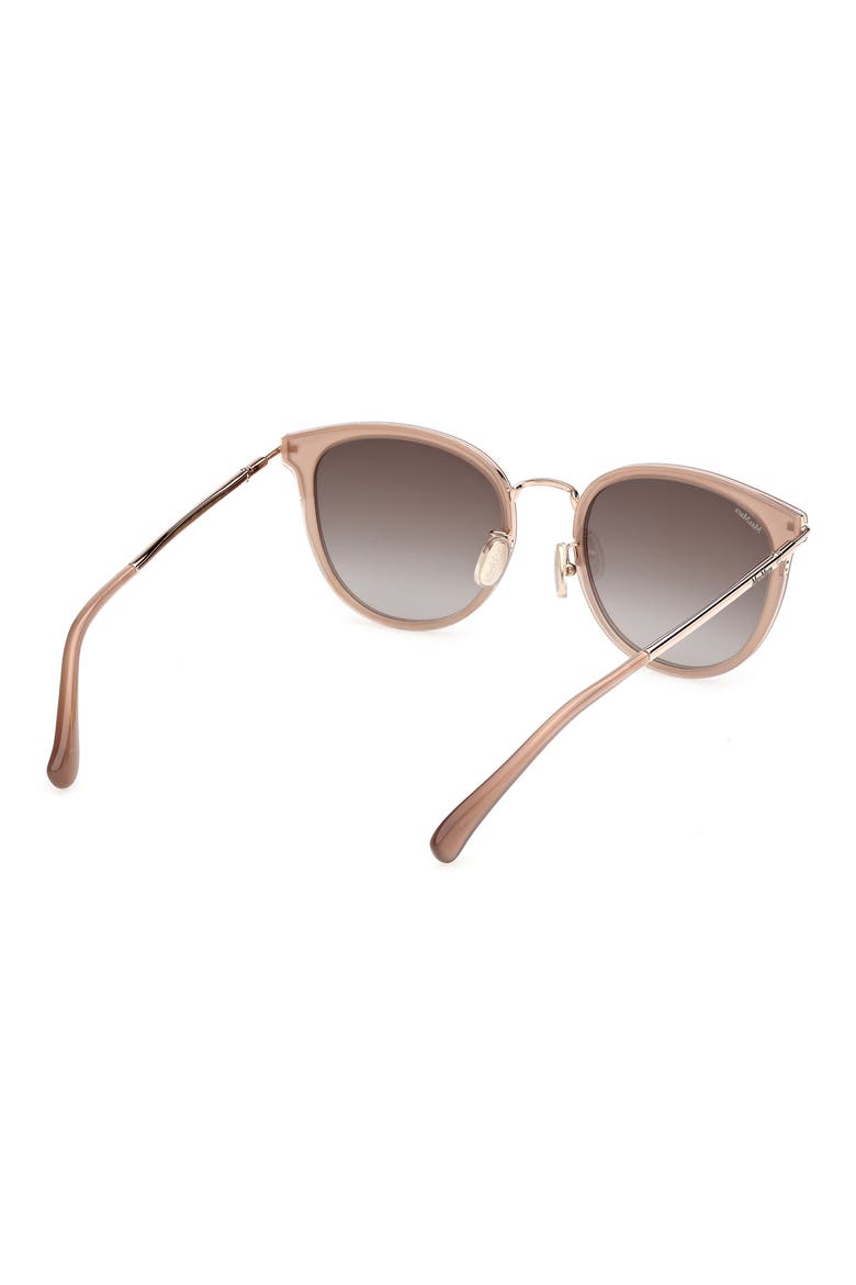 55mm Round Sunglasses, Alternate, color, SHINY BEIGE / GRADIENT BROWN