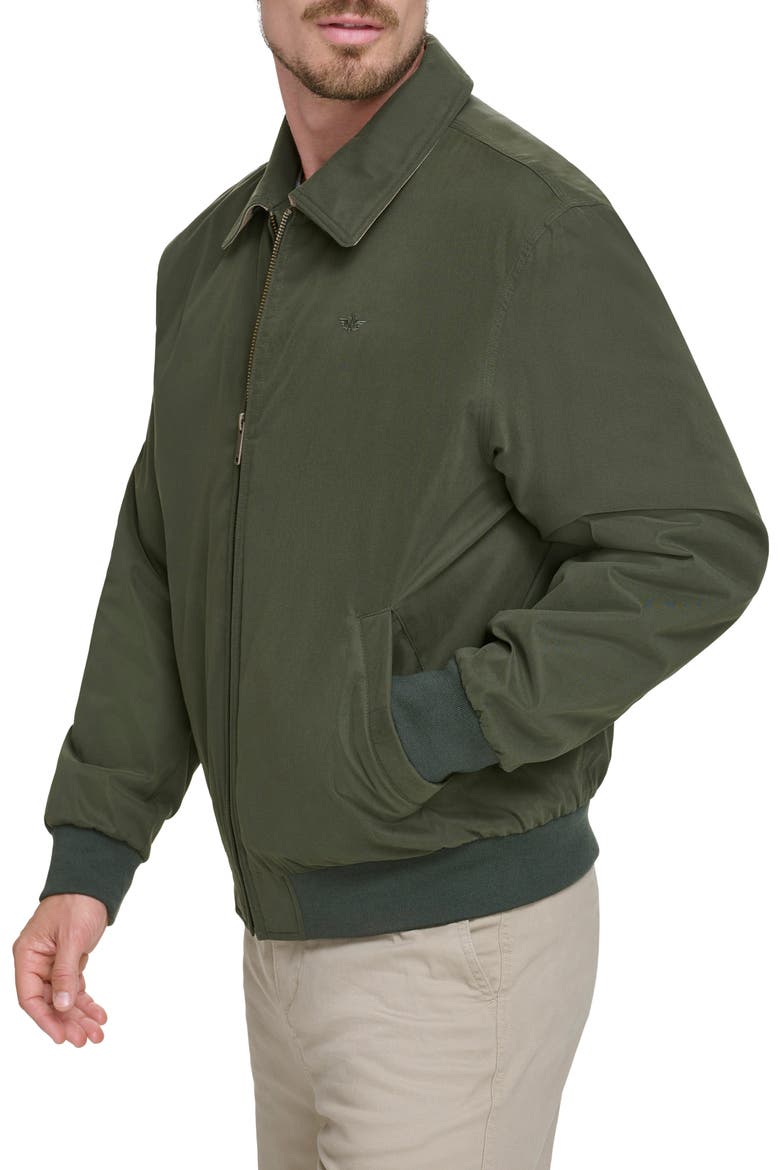 Microtwill Bomber Jacket, Alternate, color, OLIVE