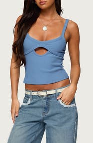 EDIKTED Karin Cutout Crop Tank