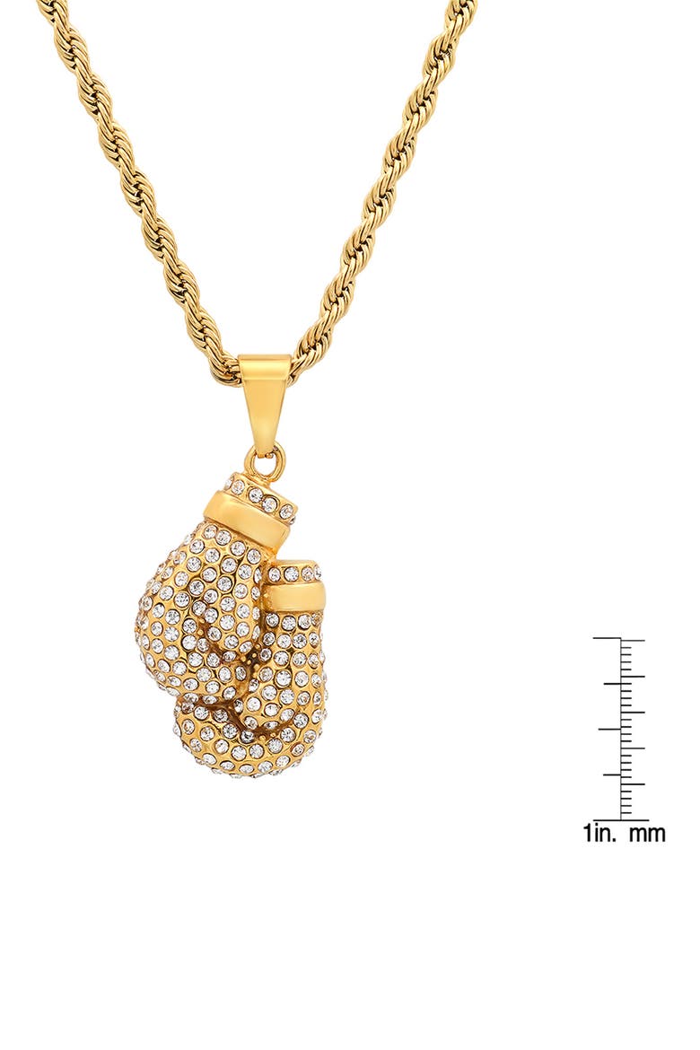 Men's Boxing Gloves Pendant Necklace, Alternate, color, YELLOW