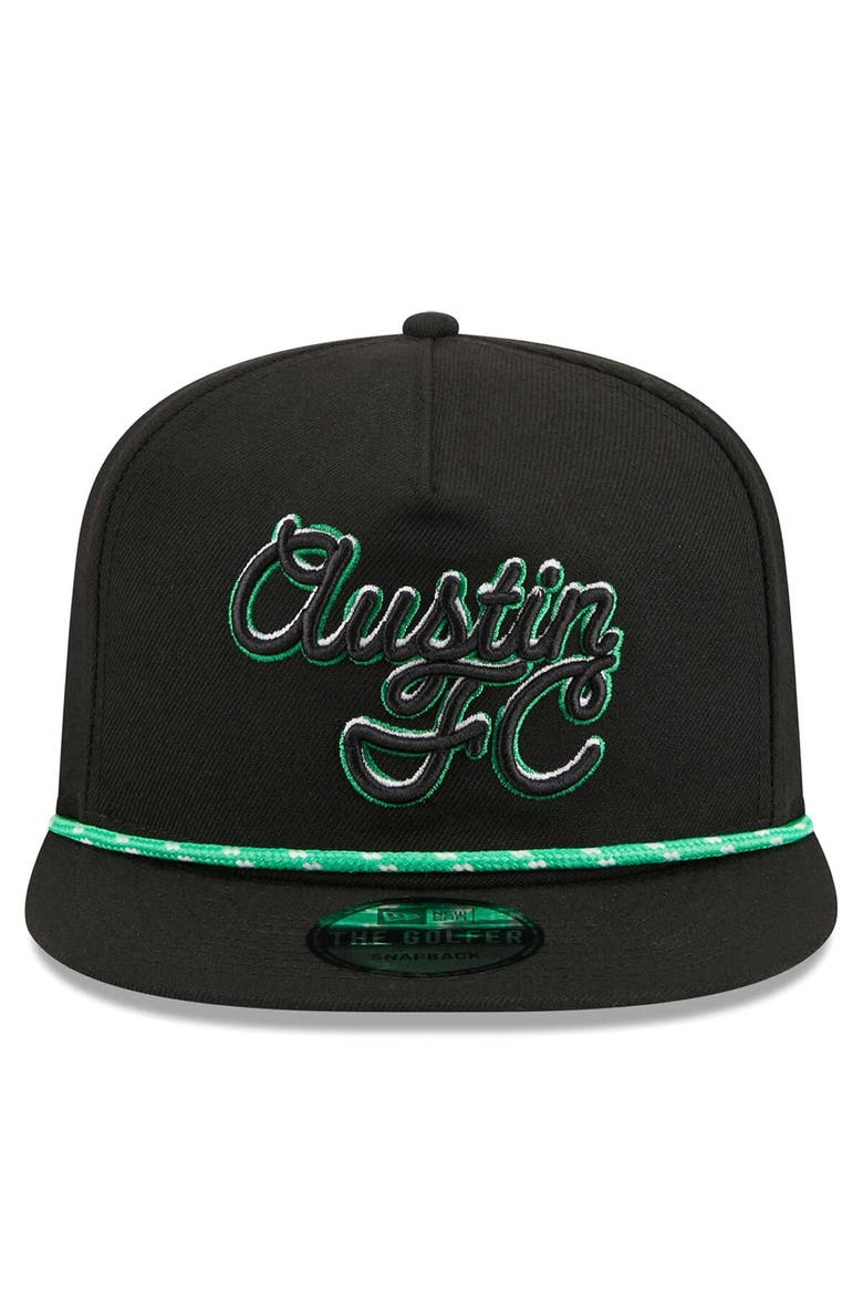 Men's New Era  Black Austin FC Script Golfer Adjustable Hat, Alternate, color, Black