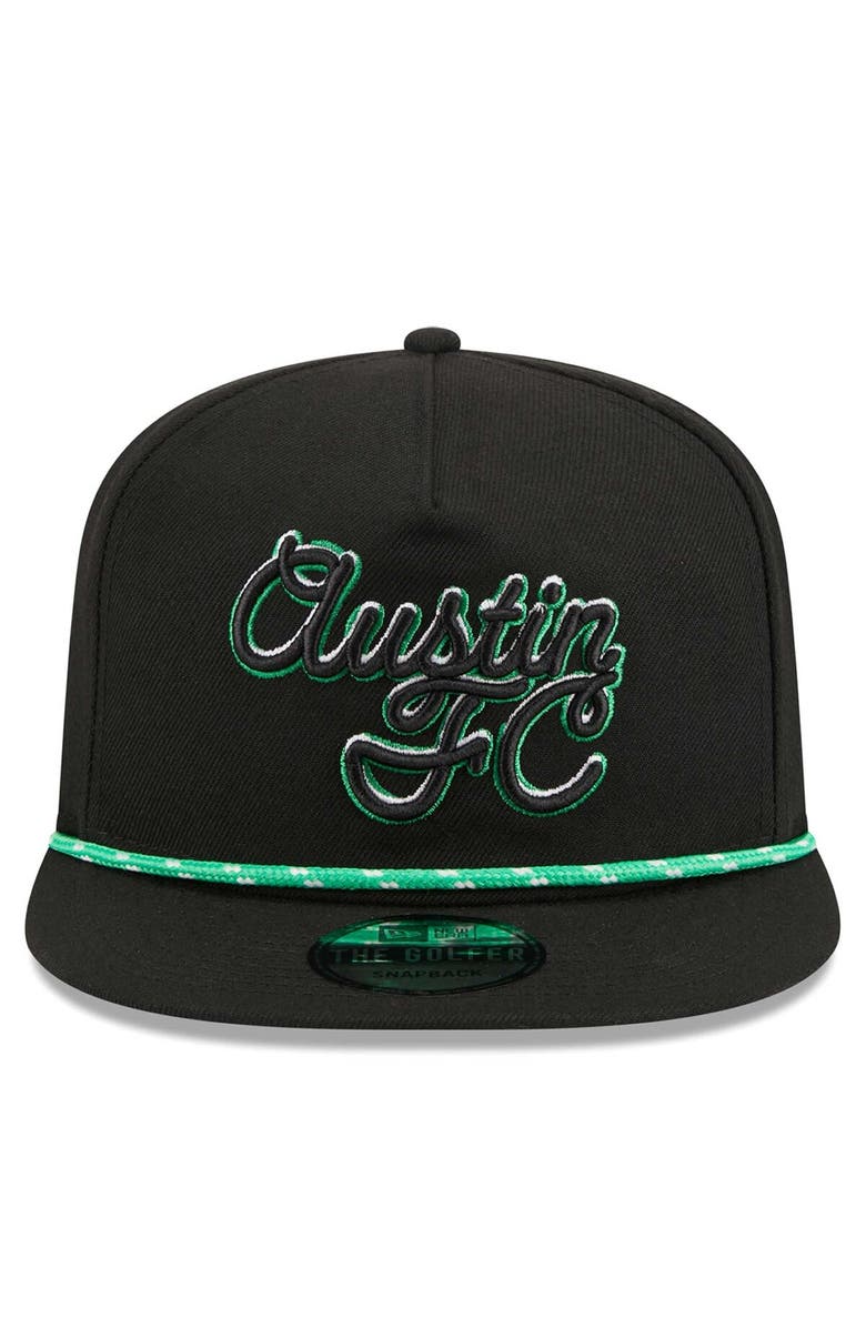New Era Men's New Era Black Austin FC Script Golfer Adjustable Hat, Alternate, color, Black
