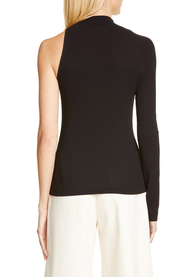 One-Shoulder Top, Alternate, color, BLACK
