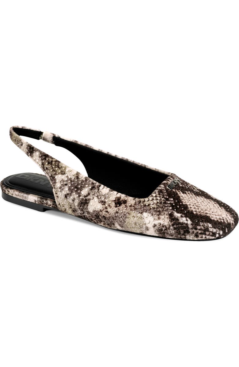 DKNY Darrow Slingback Flat, Main, color, Beige Multi
