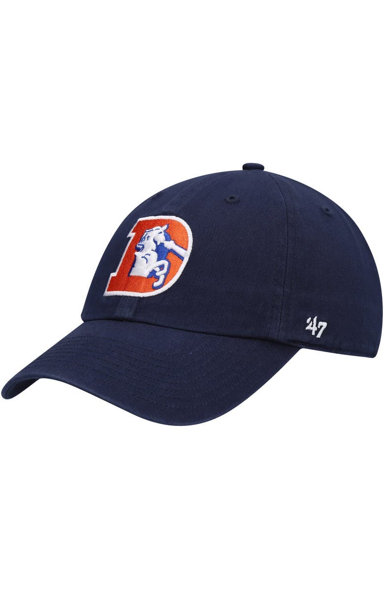 '47 Men's '47 Navy Denver Broncos Clean Up Legacy Adjustable Hat, Main, color, Navy