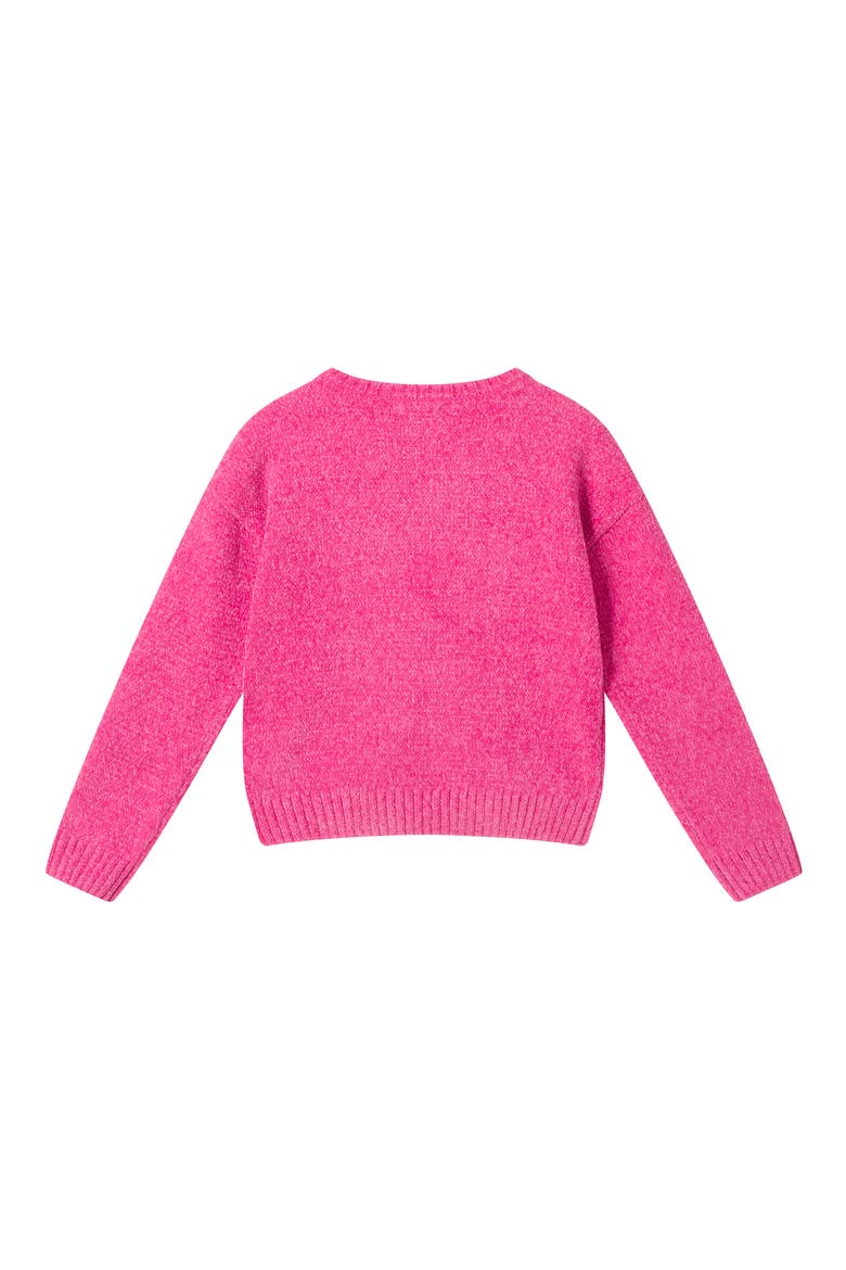 Kids' Embroidered Chenille Sweater, Alternate, color, PINK