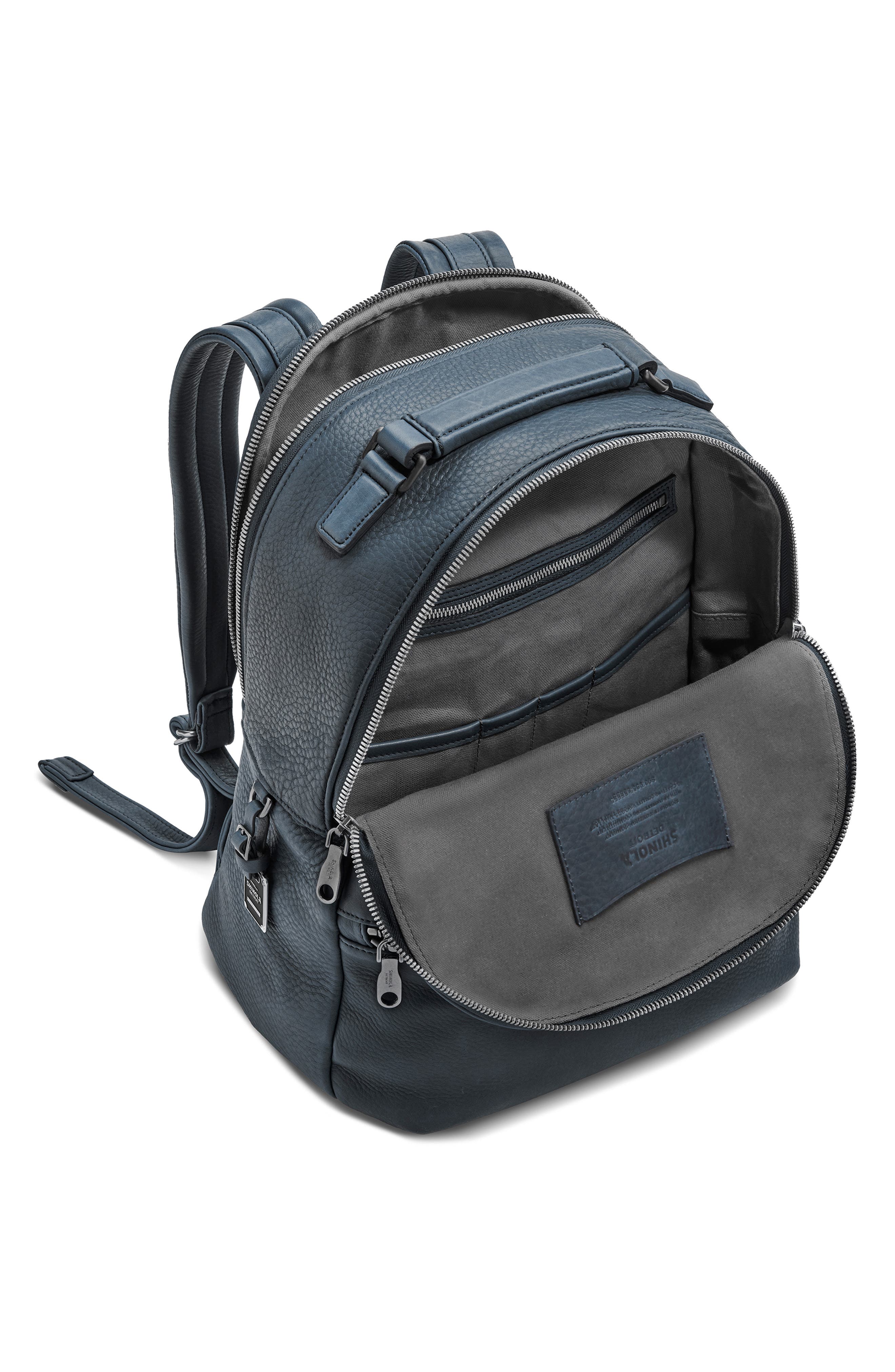Shinola Runwell Pebbled Leather Backpack, Alternate, color, 