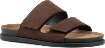 Vagabond Shoemakers Kevin Leather Slide Sandal Men\'s Chocolate Size US9 EU42 Vagabond chocolate brown woven leather Effie pool slides  main image 4