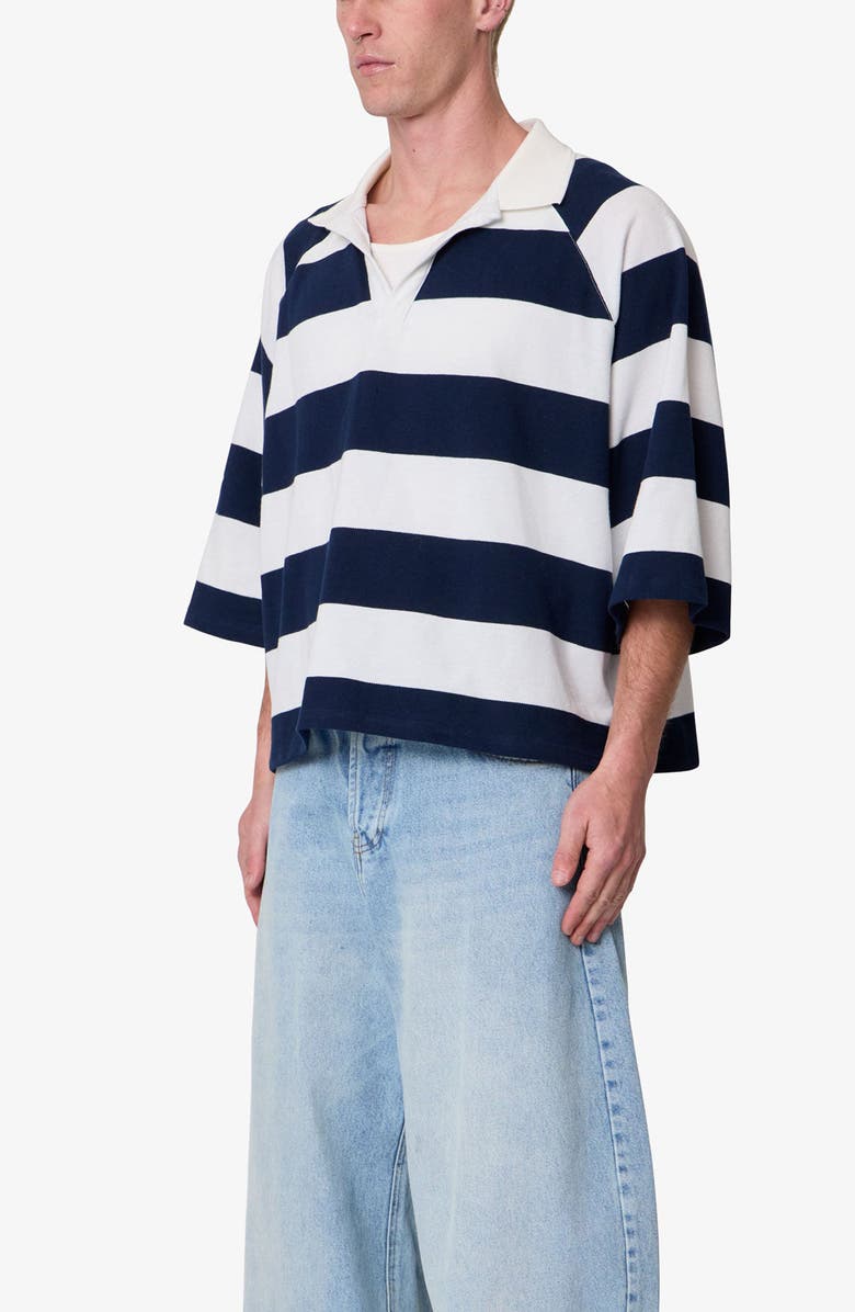 mnml Wide Stripe Boxy Polo, Alternate, color, White/ Navy