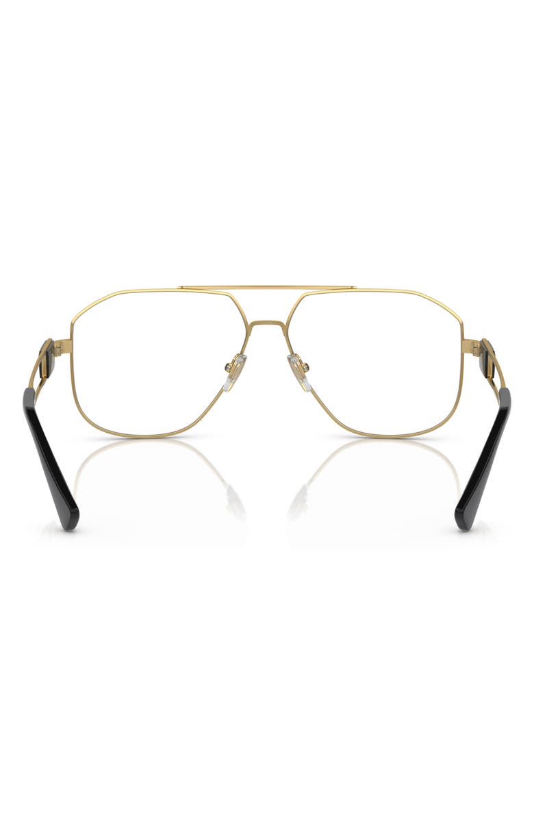 Versace 57mm Pilot Optical Glasses, Alternate, color, Black Gold