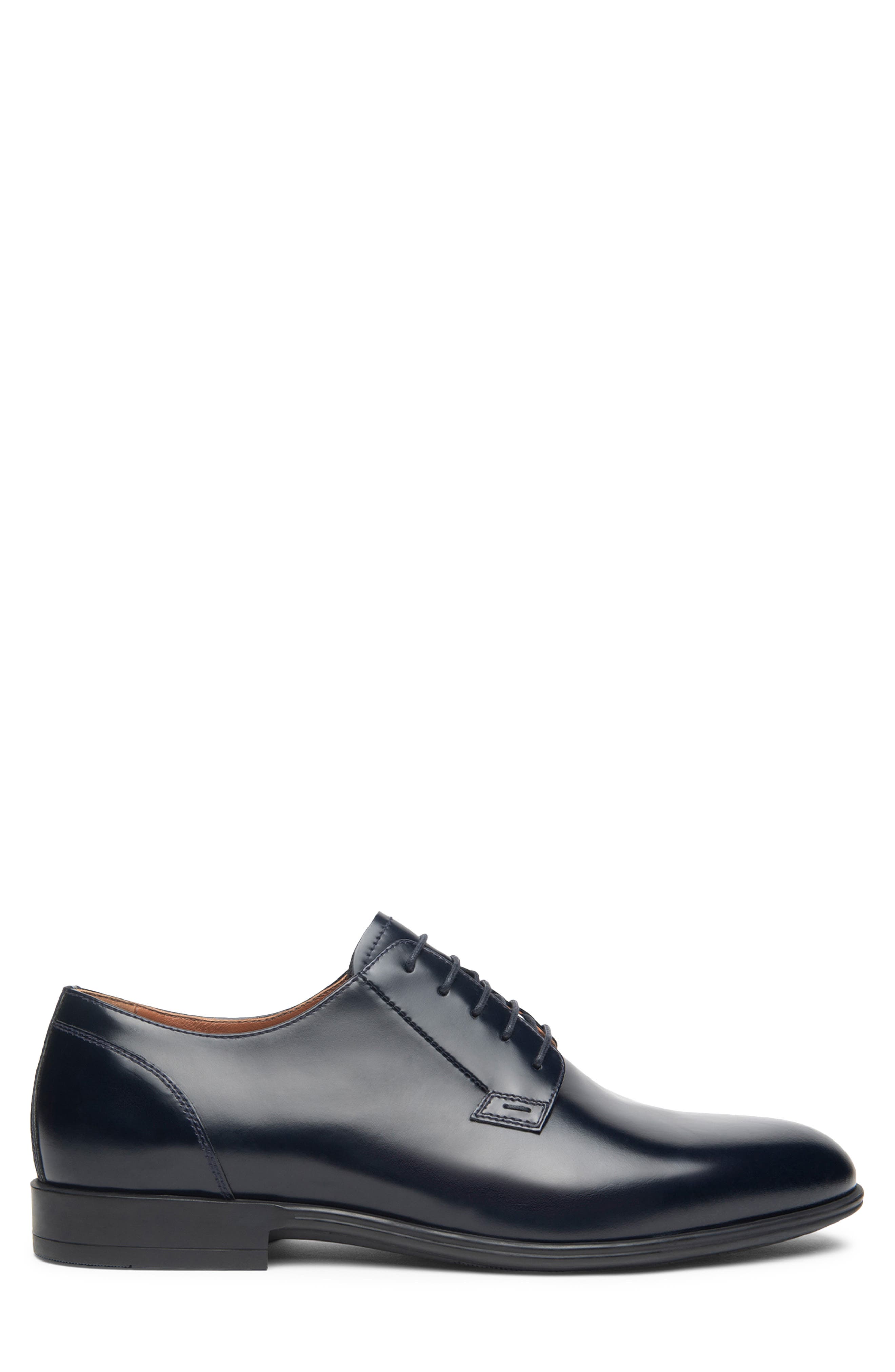NeroGiardini Plain Toe Derby, Alternate, color, Navy