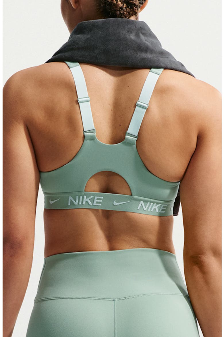 Indy Dri-FIT Zip Front Sports Bra, Alternate, color, STEAM/ BARELY GREEN
