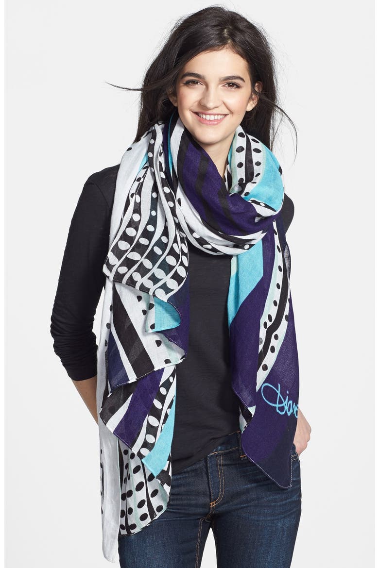 'Security Blanket' Scarf, Main, color, GLASS PATCH ACID GRAPE