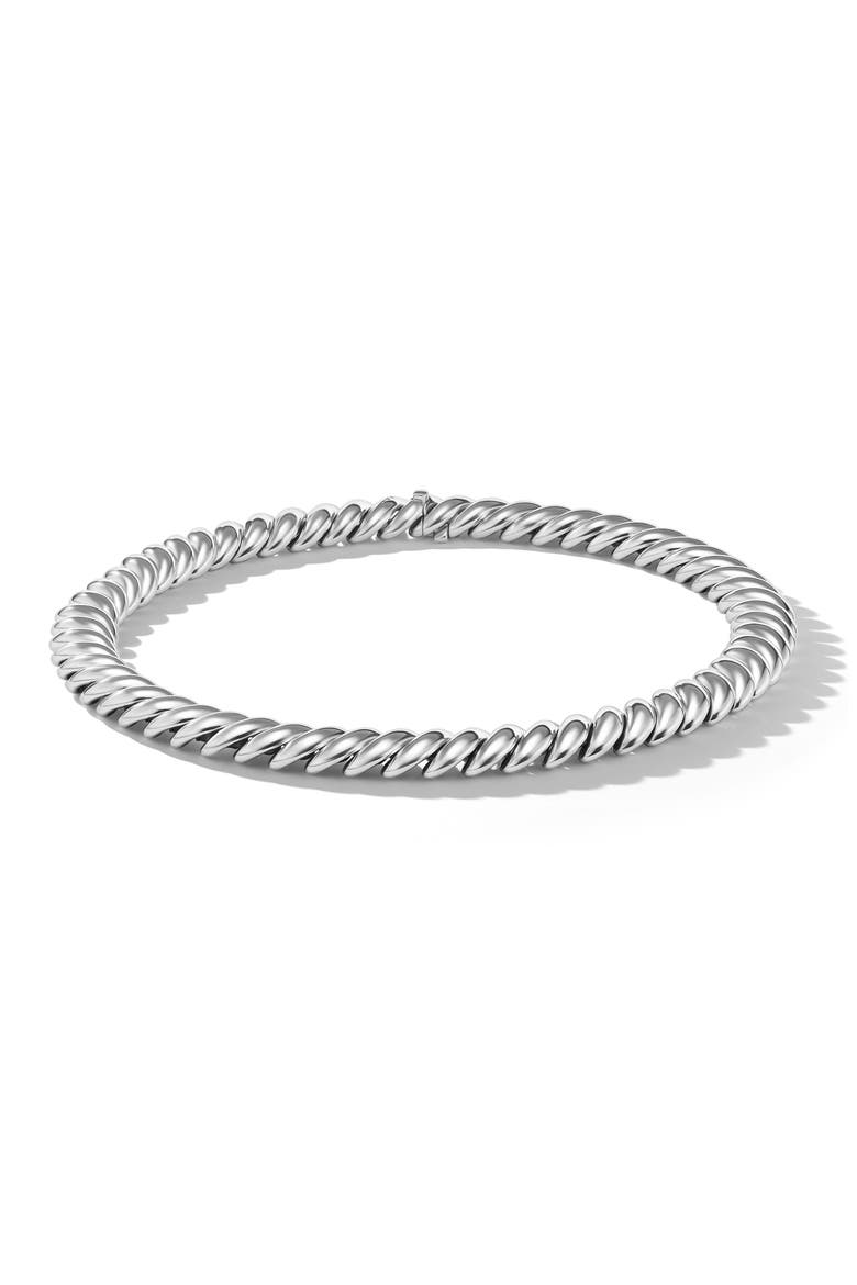 Sculpted Cable Necklace in Sterling Silver, Main, color, STERLING SILVER