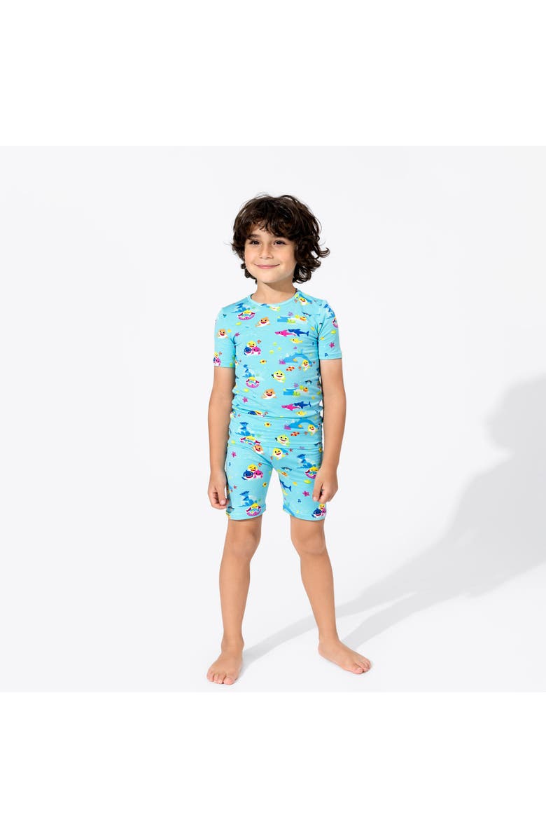 Bellabu Bear Baby Shark Kids 2-Piece Short Sleeve & Shorts Pajama Set, Alternate, color, Baby Shark