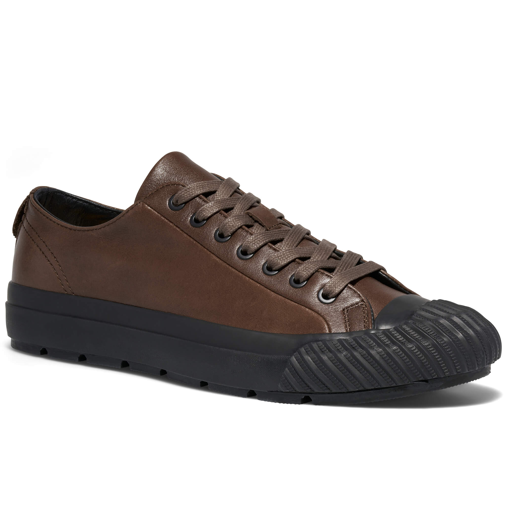Grounder Leather Low-Top Sneaker, Main, color, Brown