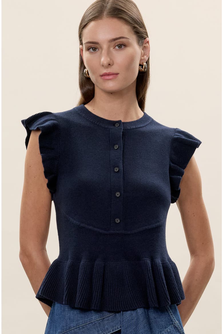 Rhea Knit Sweater, Main, color, Navy