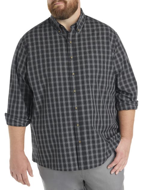 Big & Tall Easy Care Medium Plaid Sport Shirt