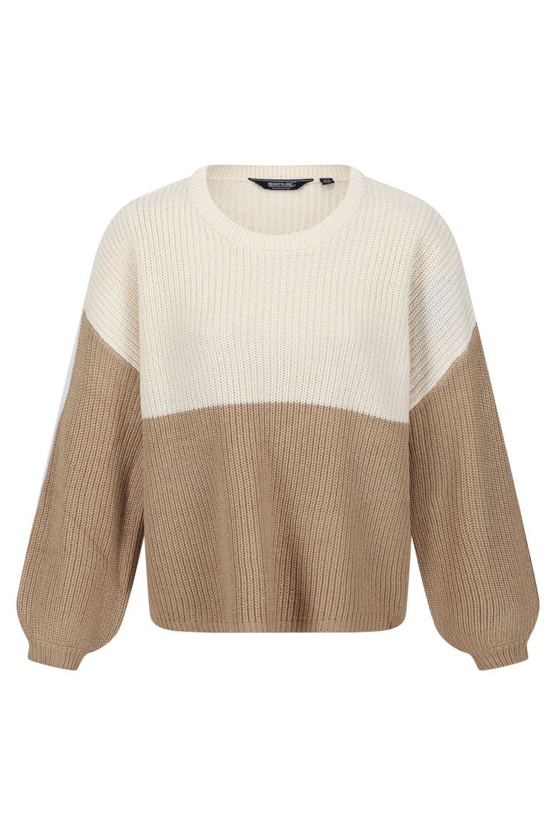 Kamaria Knitted Sweater, Main, color, Light Vanilla and Barleycorn