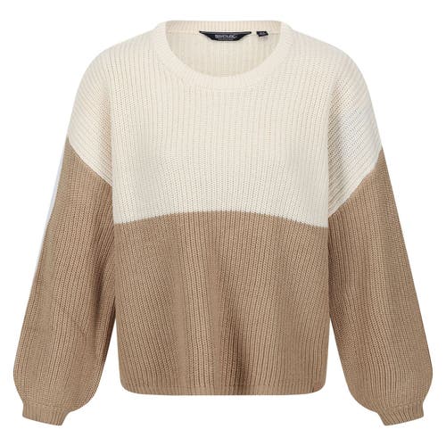 Regatta Kamaria Knitted Sweater In Light Vanilla And Barleycorn