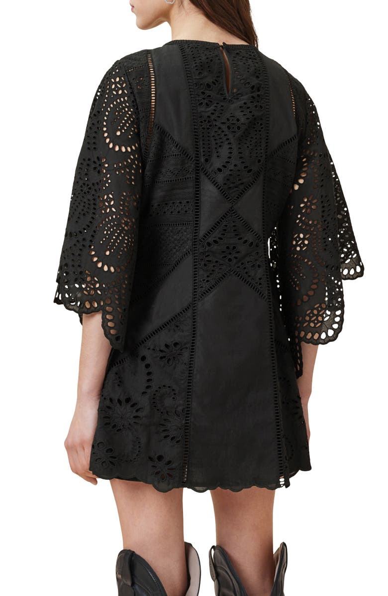 AllSaints Luci Eyelet Embroidered Minidress, Alternate, color,