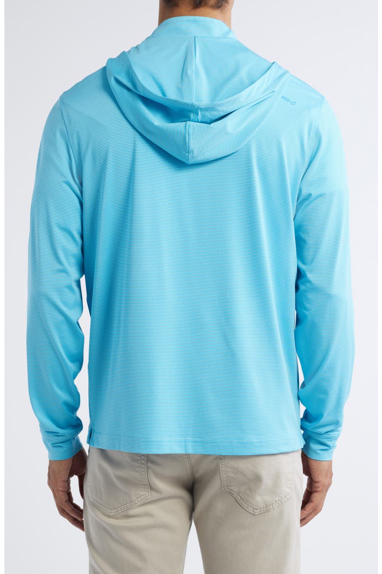 Hybrid Performance Quarter Zip Hoodie, Alternate, color, MAJORCA/TARPON