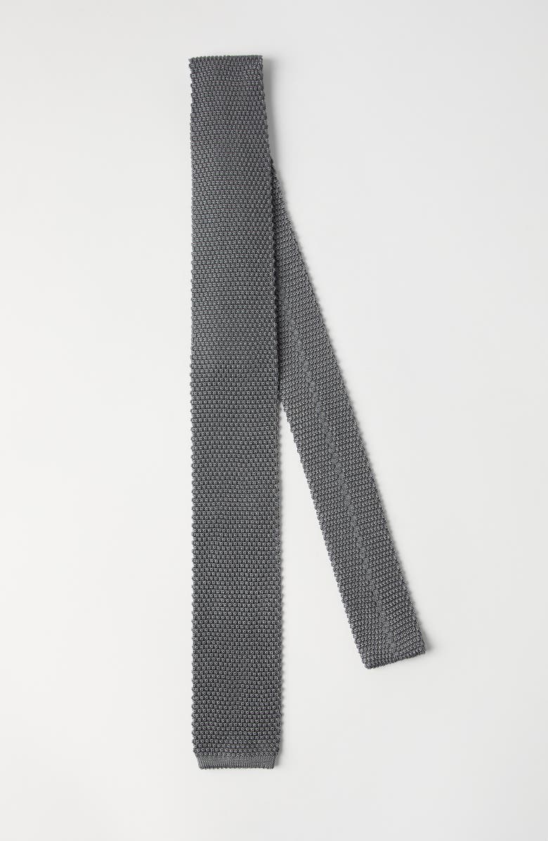 Brunello Cucinelli Knit necktie, Alternate, color, Grey