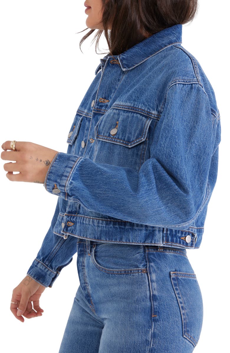 ÉTICA River Crop Denim Jacket, Alternate, color, 