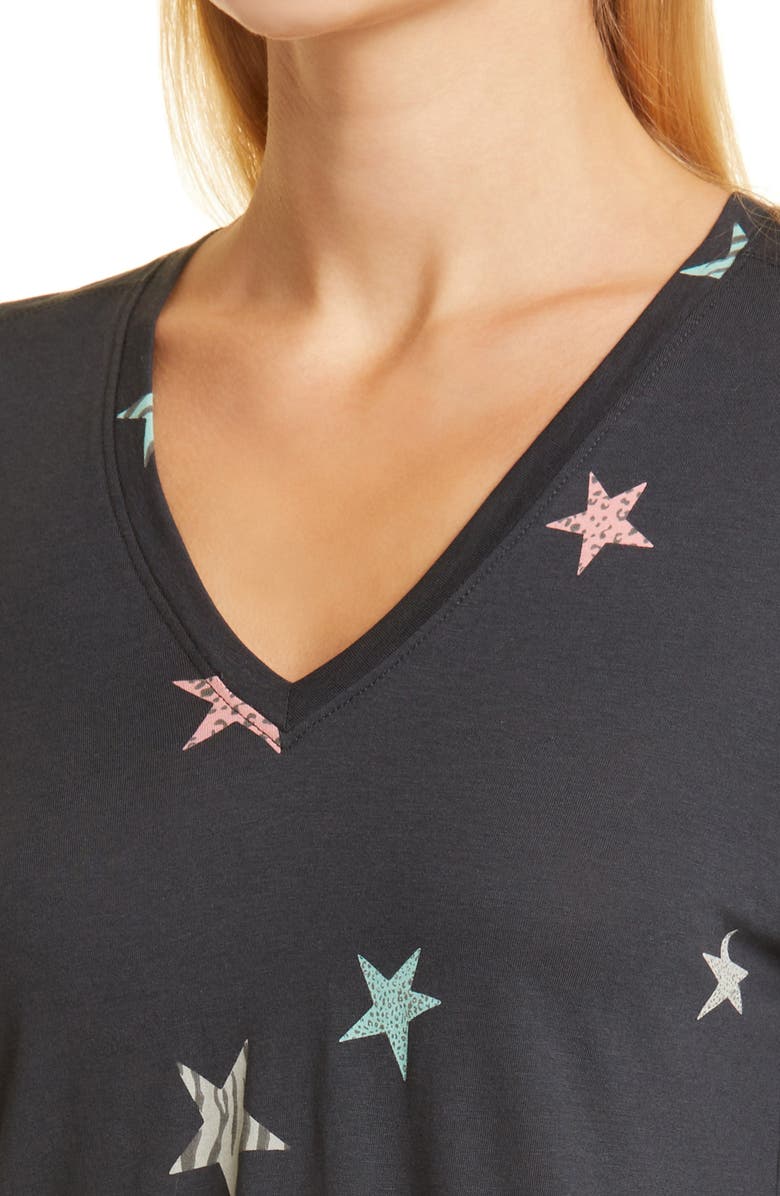 Rails The Sami Star Print V-Neck Long Sleeve T-Shirt, Alternate, color, 