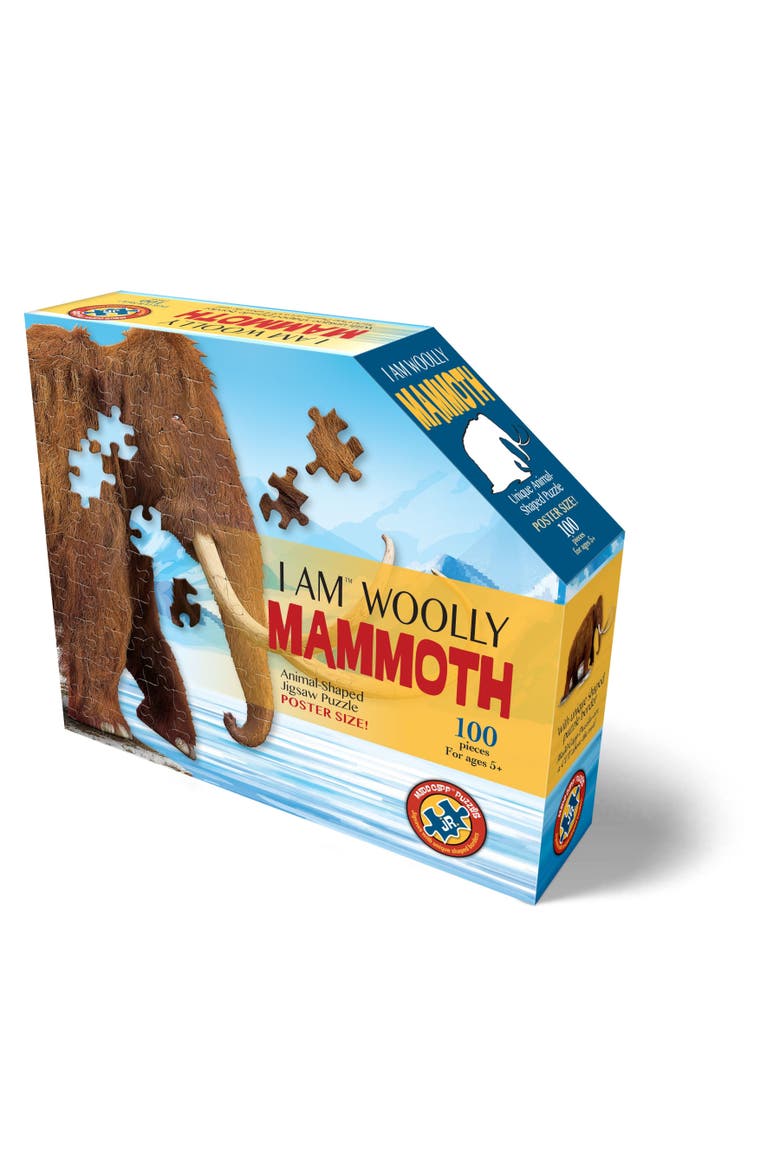 Woolly Mammoth 100 Piece Jigsaw Puzzle, Main, color, Multicolored