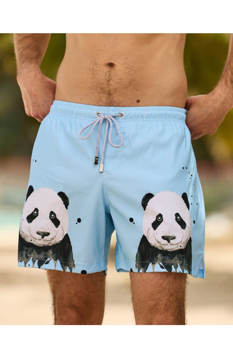 Kenny Flowers The Panda Party - Blue - Swim Trunks, Alternate, color, Light Blue