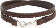 Caputo & Co. Men's Embossed Double Wrap Leather Bracelet