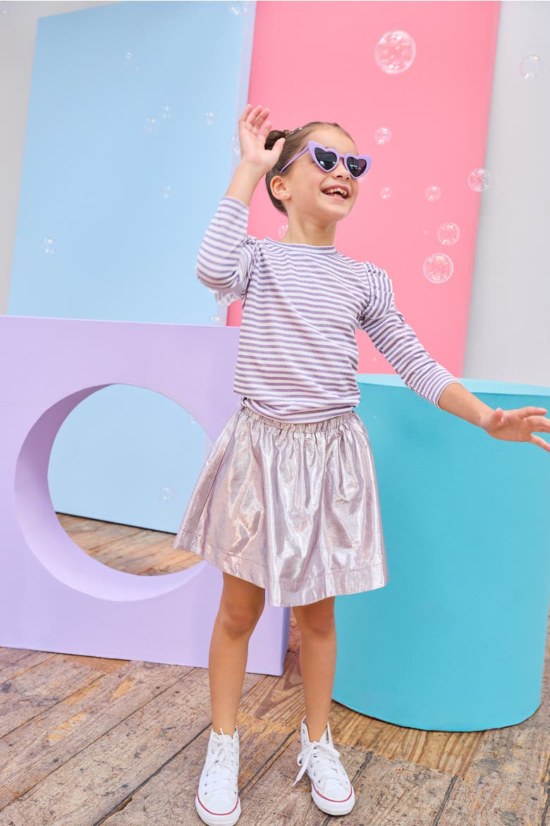 Kids' Sparkle Sadie Top, Alternate, color, Sugarplum Stripe