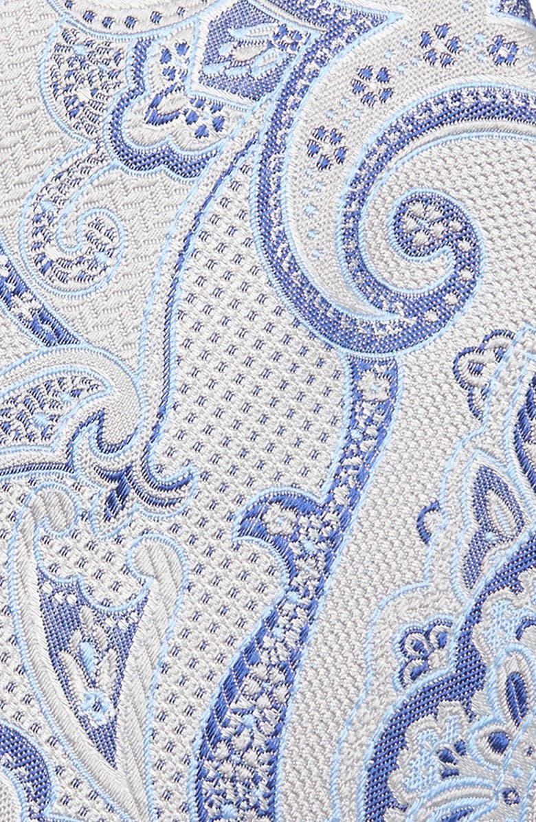 David Donahue Paisley Silk Tie, Alternate, color, Pearl