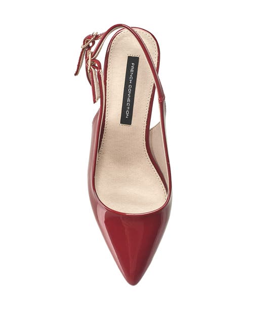 French Connection Women's Vichy Double Strap Slingback In Red