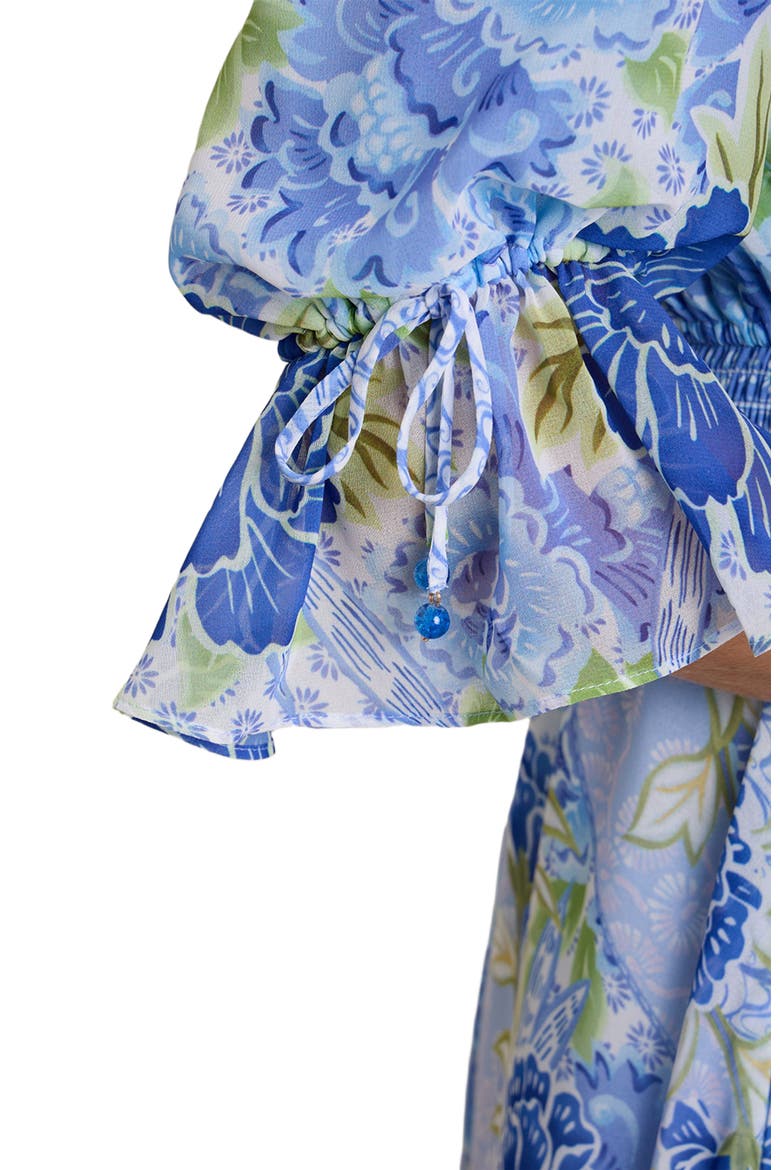 Meridian Chiffon Maxi Dress, Alternate, color, Blue