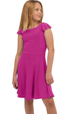 Un Deux Trois Flutter Sleeve Dress