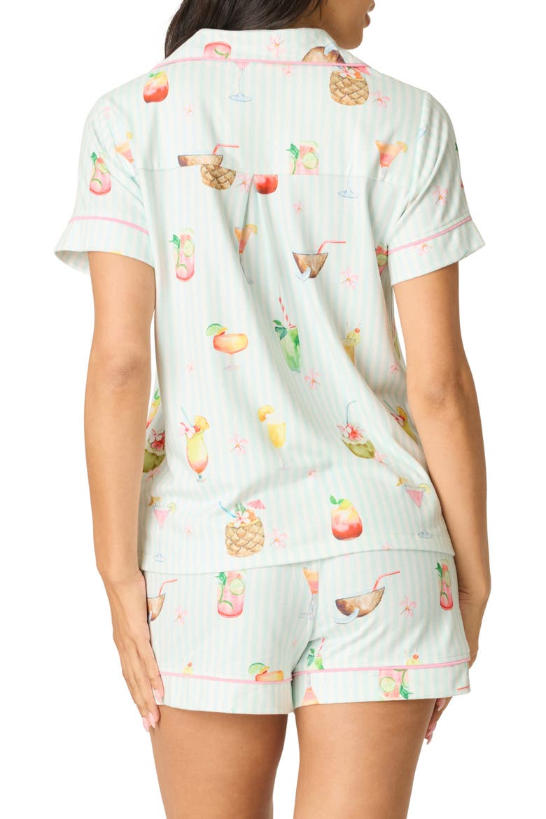 It's Five Somewhere Short Pajamas, Alternate, color, LIGHT AQUA
