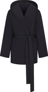 NikeSKIMS Woven Stretch Nylon Wrap Coat