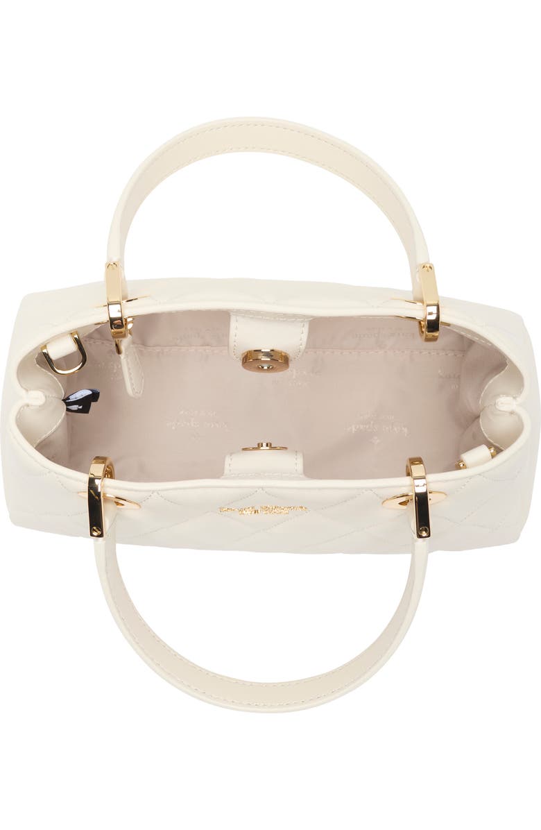 Kate Spade New York carey quilted leather satchel, Alternate, color, Meringue
