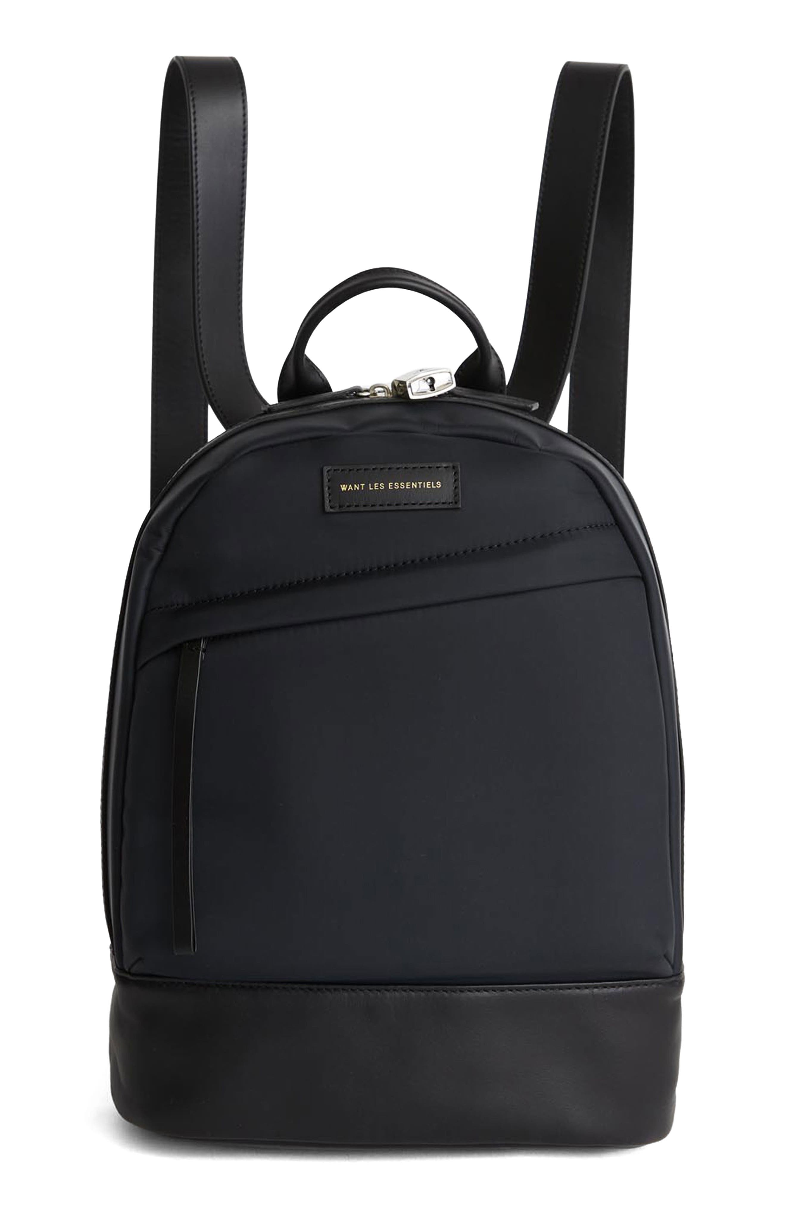WANT Les Essentiels Mini Piper Nylon Backpack, Alternate, color, Black Nylon/ Jet Black