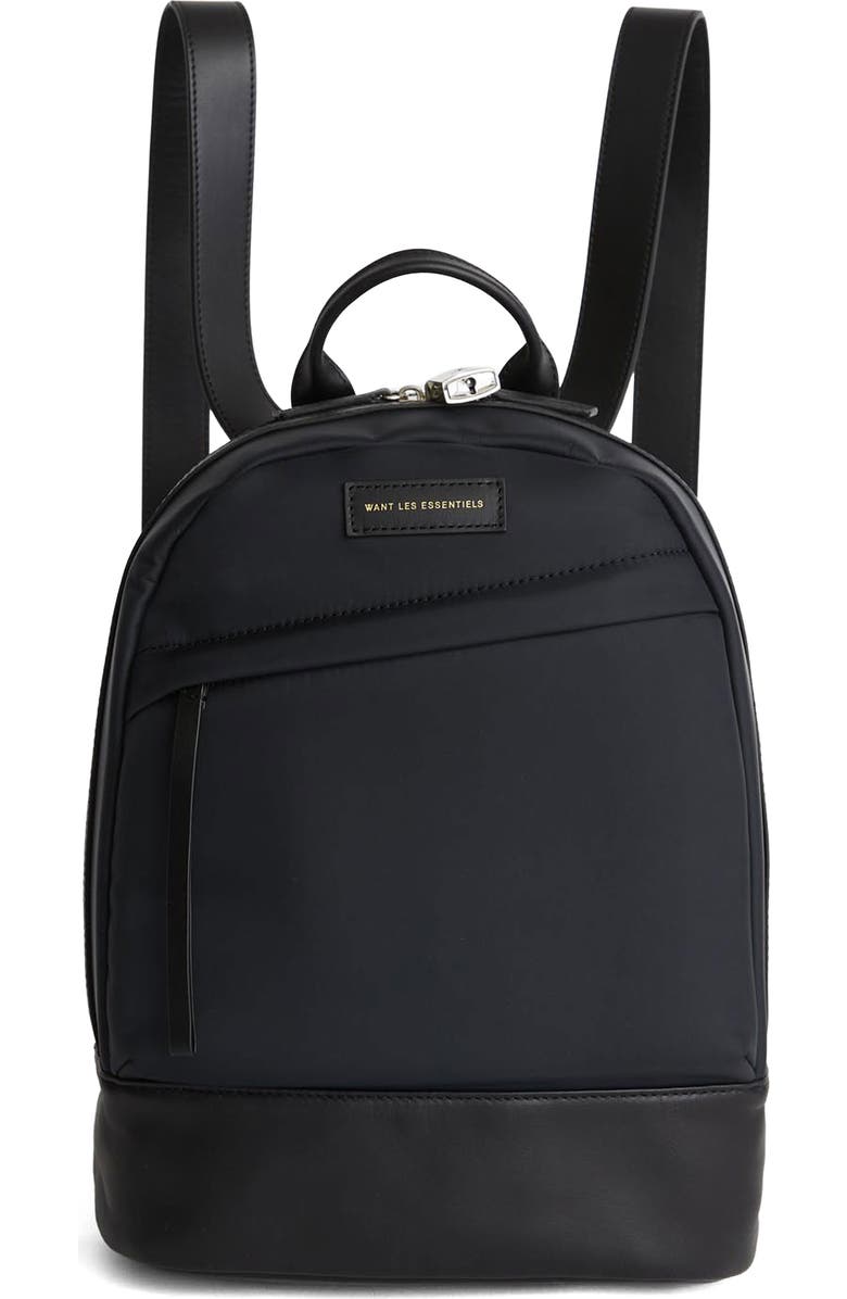 WANT Les Essentiels Mini Piper Nylon Backpack, Alternate, color, Black Nylon/ Jet Black